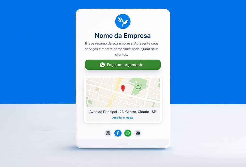 primeira-pagina-landing-page-linkbio-instagram-pinterest-tiktok-facebook-marketing-autonomo-mobile-computador-celular-google Escopo de um linkbio personalizada para um cliente fictício utilizar em suas redes sociais.